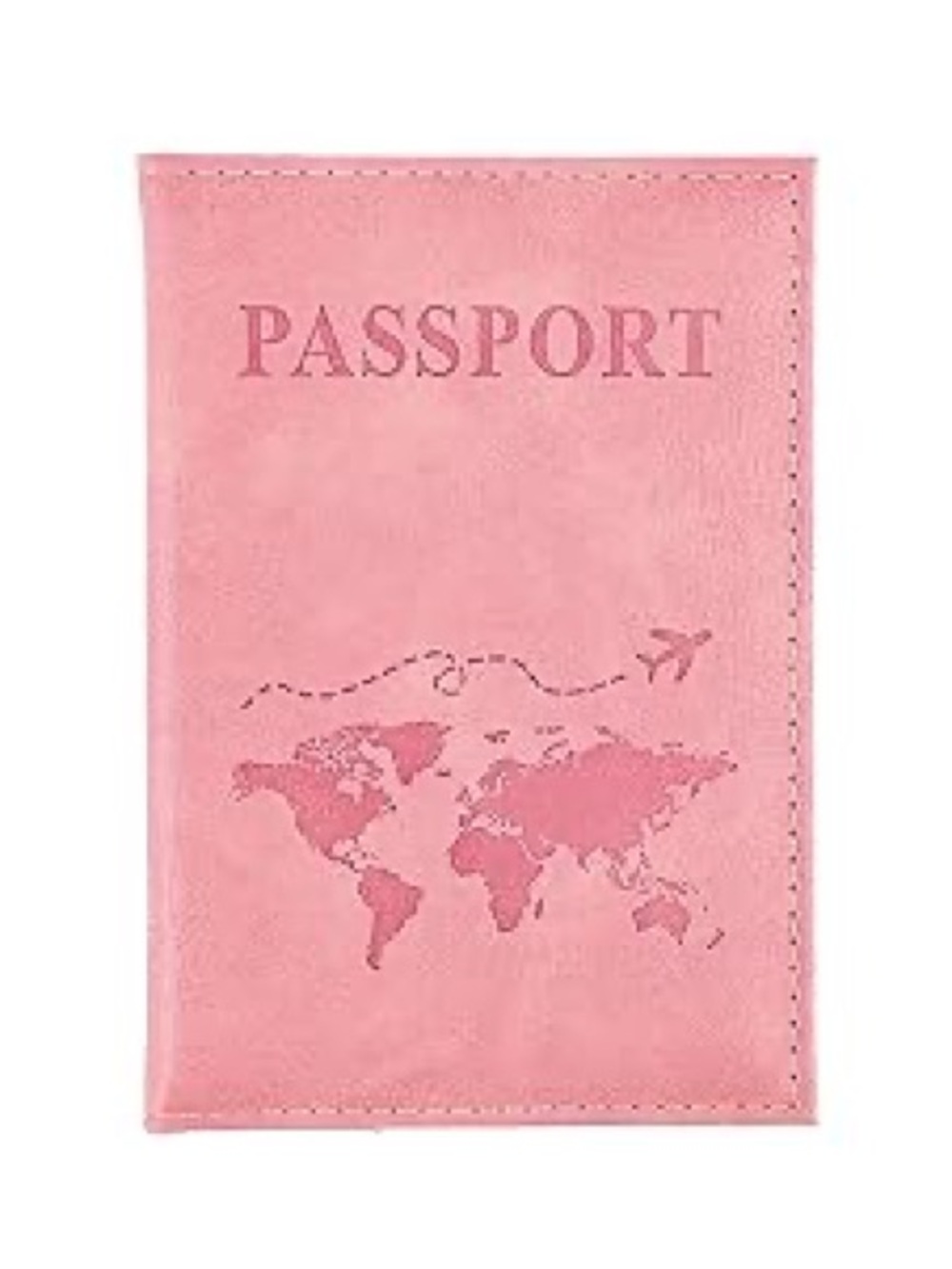 Pink Anti-Theft Faux Leather Cover Travel Passport Holder